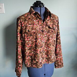Baxter & Wells Floral Button Down Shirt - Red and Brown